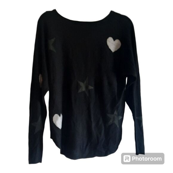 Rachel Zoe Heart And Star Print Pull On Sweater - Picture 3 of 3
